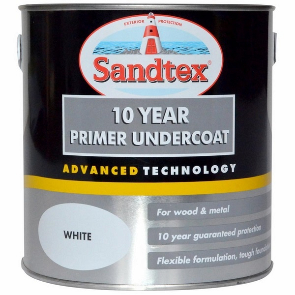 Sandtex 10 Year Exterior Satin Paint – 2.5L For Wood & Metal – Baytree Or White