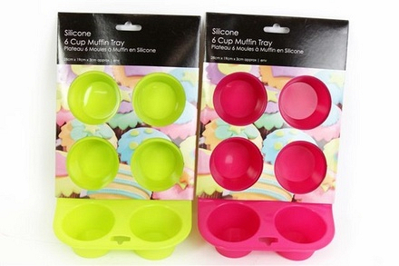Silicone 6 Cup Muffin Case Tray - Image