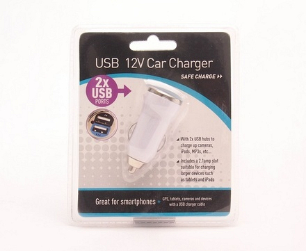 12v USB Car Charger with 2.1 amp USB slot - Image