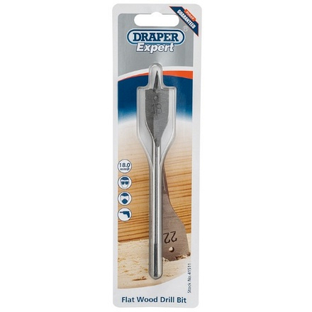 Draper Expert 18mm Flat Wood Drill Bit 41511 - Image