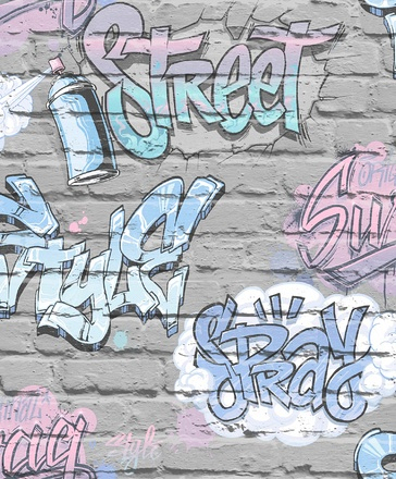 Street Style Grey Freestyle L17906 Muriva Wallpaper - Image