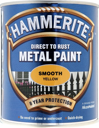Hammerite Smooth Yellow 750ml - Image
