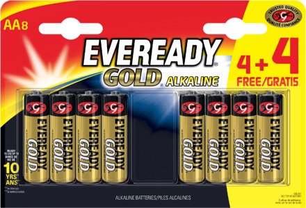 Eveready Gold AA 4+4 Alkaline - Image