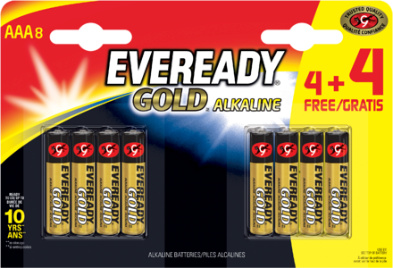 Eveready Gold AAA Alkaline 4+4 - Image