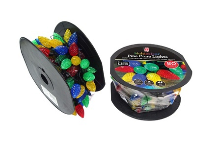 80 LED Pine Cone LV 8m + 10m Lead - Image