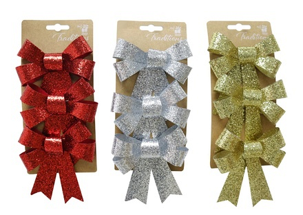 3 Glitter Bows - Image