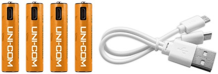 AAA USB Batteries 4 PAck Uni-Com - Image
