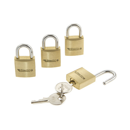 Premium Brass Open Shackle 20mm Padlocks BPL422 (4)