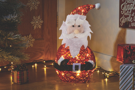 20 LED Sparkly Santa - Image