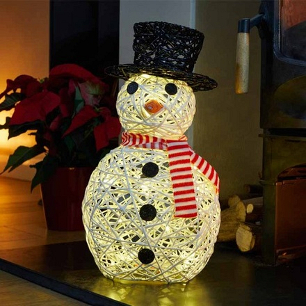 20 LED Sparkly Snowman - Image