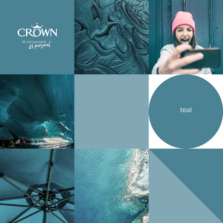 5093442 - Crown - Walls and Ceilings - Matt Emulsion - teal - 2.5L - S5