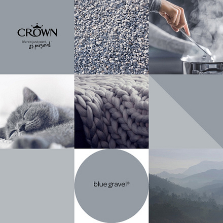 5093459 - Crown - Walls and Ceilings - Silk Emulsion - blue gravel - 2.5L - S5