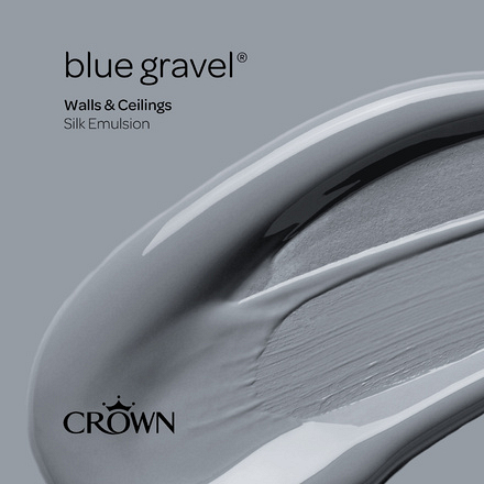 5093459 - Crown - Walls and Ceilings - Silk Emulsion - blue gravel - 2.5L - S6