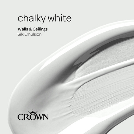 5093460 - Crown - Walls and Ceilings - Silk Emulsion - chalky white - 2.5L - S6