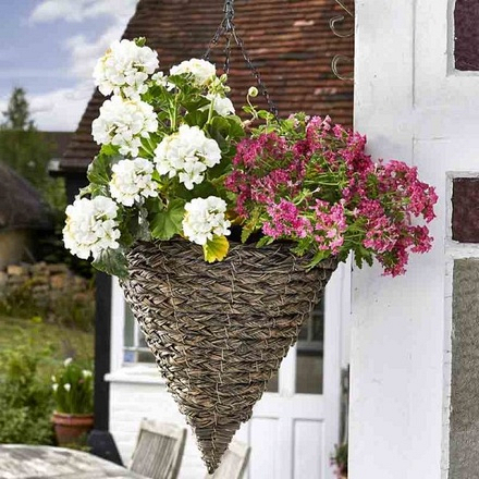 Faux RattanTawny Cone Basket 14