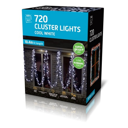 Cool White Cluster Lights 720 LEDs - Image