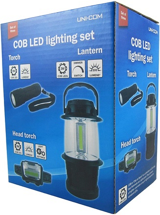 Uni-Com LED Torch and Lantern Set 3 - Image