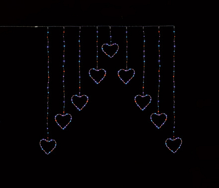 Heart LED Curtain Rainbow - Image