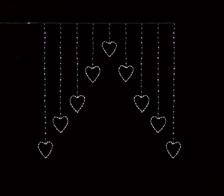 Heart LED Curtain Light White - Image