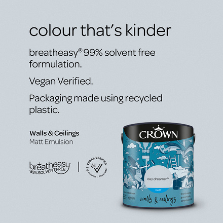 5096479 - Crown - Walls and Ceilings - Matt Emulsion - day dreamer - 2.5L - S4