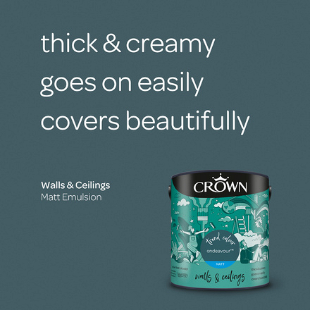 5096481 - Crown - Walls and Ceilings - Matt Emulsion - endeavour - 2.5L - S3