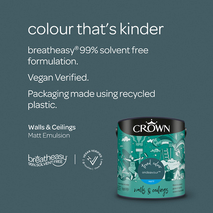 5096481 - Crown - Walls and Ceilings - Matt Emulsion - endeavour - 2.5L - S4
