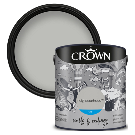 5096489 - Crown - Walls and Ceilings - Matt Emulsion - neighbourhood - 2.5L - P1