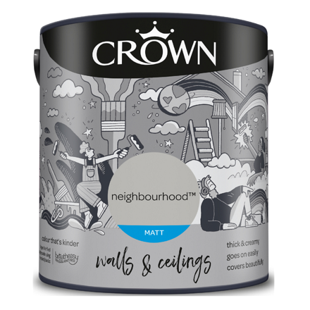 5096489 - Crown - Walls and Ceilings - Matt Emulsion - neighbourhood - 2.5L - S8