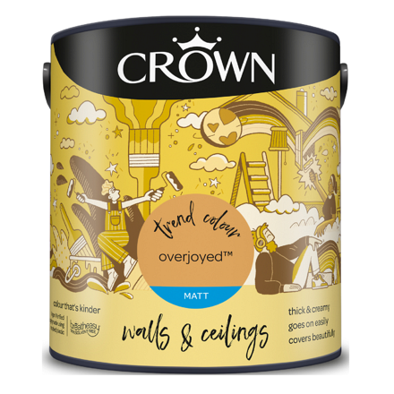 5096491 - Crown - Walls and Ceilings - Matt Emulsion - overjoyed - 2.5L - S8