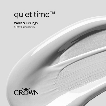 5096494 - Crown - Walls and Ceilings - Matt Emulsion - quiet time - 2.5L - S6