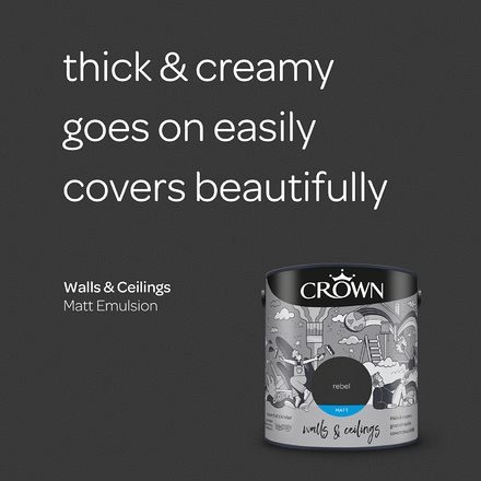 5095944 - Crown - Walls and Ceilings - Matt Emulsion - rebel - 2.5L - S3
