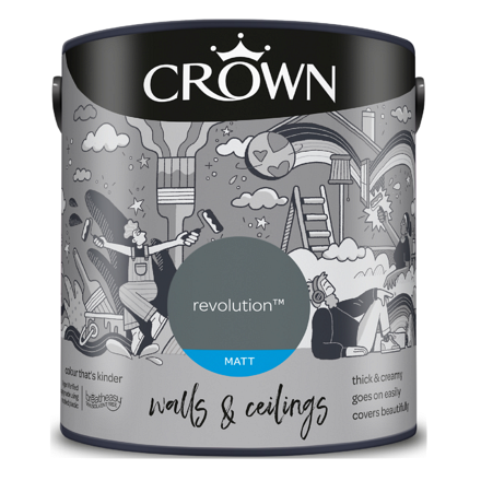 5096496 - Crown - Walls and Ceilings - Matt Emulsion - revolution - 2.5L - S8