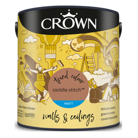 5096500 - Crown - Walls and Ceilings - Matt Emulsion - saddle stitch - 2.5L - S8