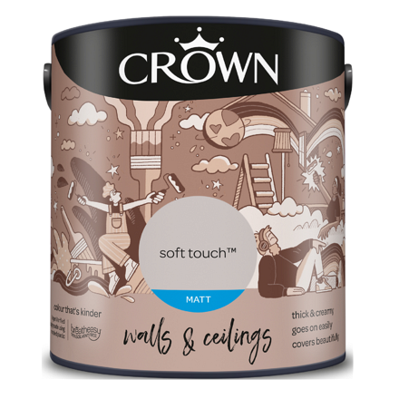 5096502 - Crown - Walls and Ceilings - Matt Emulsion - soft touch - 2.5L - S8