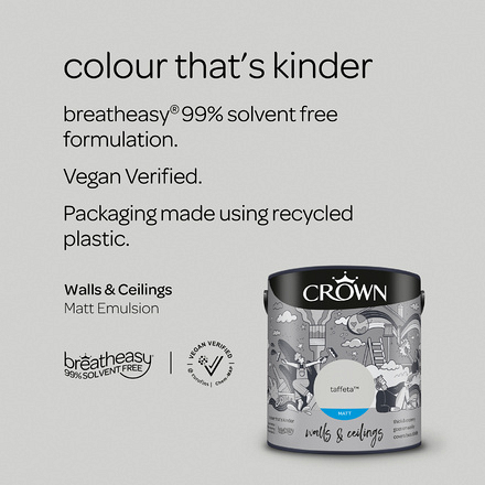 5096504 - Crown - Walls and Ceilings - Matt Emulsion - taffeta - 2.5L - S4