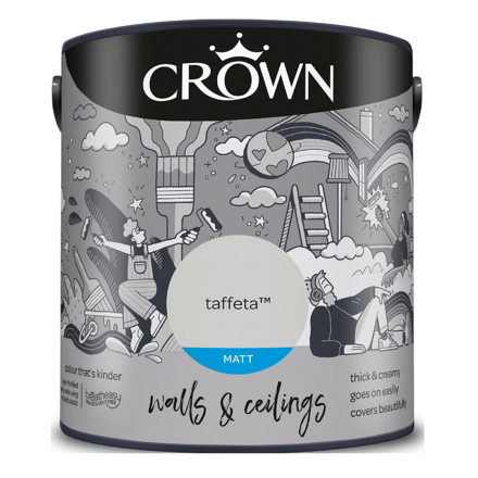 5096504 - Crown - Walls and Ceilings - Matt Emulsion - taffeta - 2.5L - S8