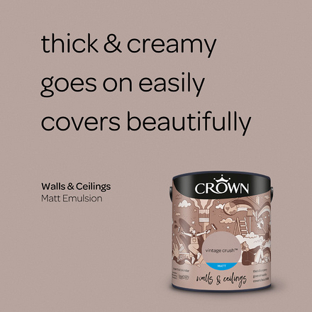 5096505 - Crown - Walls and Ceilings - Matt Emulsion - vintage crush - 2.5L - S3