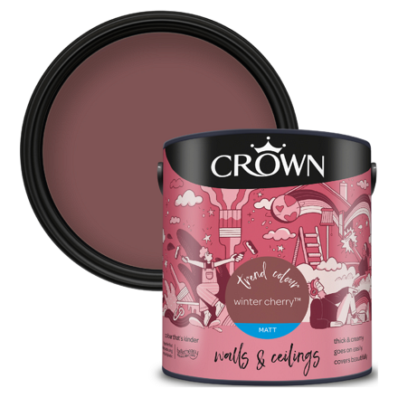 Crown Paint Matt Winter Cherry 2.5L - Image