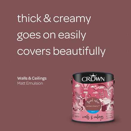 5096507 - Crown - Walls and Ceilings - Matt Emulsion - winter cherry - 2.5L - S3