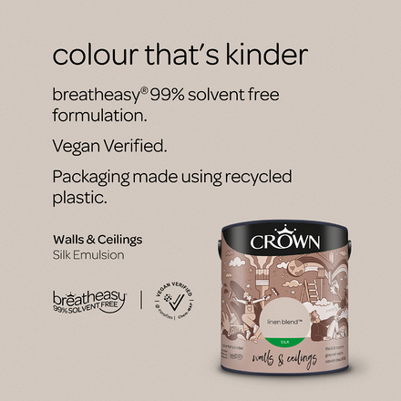 5096521 - Crown - Walls and Ceilings - Silk Emulsion - linen blend - 2.5L - S4
