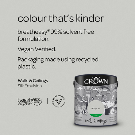 5096522 - Crown - Walls and Ceilings - Silk Emulsion - salt spray - 2.5L - S4
