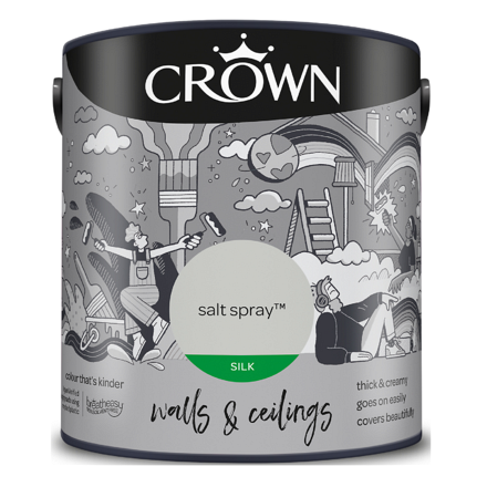 5096522 - Crown - Walls and Ceilings - Silk Emulsion - salt spray - 2.5L - S8