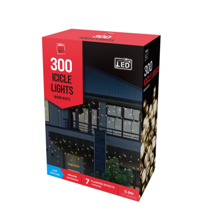 Icicle Warm White 300 LEDs - Image