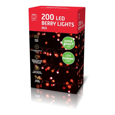 Red Berry Lights 200 LEDs - Image