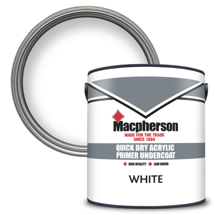 5025180 - Macpherson Quick Dry Acrylic Primer Undercoat 2.5L WHITE BIRDSEYE