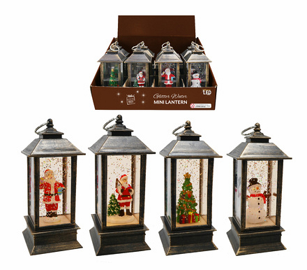 Glitter Lantern 13cm Battery Operated - Image