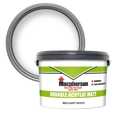 5096601 - Macpherson - Durable Acrylic Matt - Brilliant White - 10L – Product Image (1)