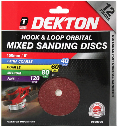 Assorted Hook&Loop Orbtial Sheets 12pack - Image