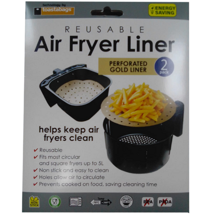 Reusable Air Fryer Liner 2 Pack - Image