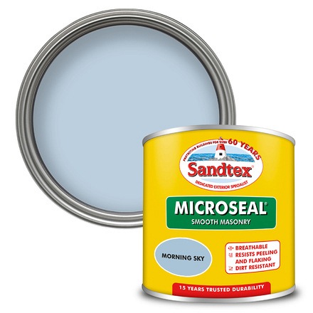 Sandtex Masonry Paint Morning Sky 150ml - Image